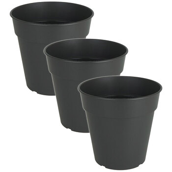 3PK Artevasi Madagascar Indoor/Outdoor Garden Pot 30x28.5cm Anthracite