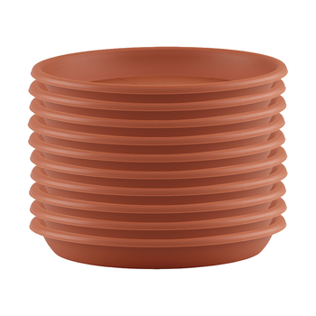 10PK Artevasi Round Indoor/Outdoor Garden Saucer For Pot 18x2.8cm Terracotta