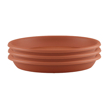 3PK Artevasi Round Indoor/Outdoor Garden Saucer For Pot 40x5.1cm Terracotta