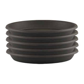 5PK Artevasi Round Indoor/Outdoor Garden Saucer For Pot 30x4.3cm Anthracite