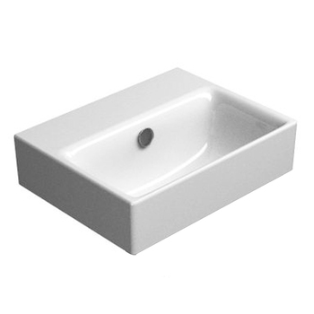 Astra Walker Porcelain Sand Basin Gloss White Wall Mount/Countertop 1TH