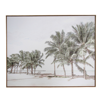 LVD Framed Canvas/Rein 80x100cm Palm Row Wall Hanging Art