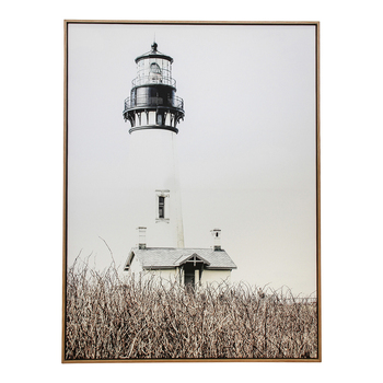 LVD Framed Canvas/Resin 60x80cm Lighthouse Wall Hanging Art