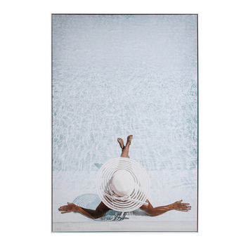 LVD Framed Canvas/Resin 80x120cm Poolside Wall Hanging Art