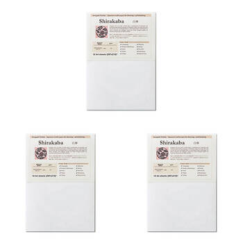 3x 12pc Awagami Washi Mixed-Media Creative Art Paper A4 Shirakaba White