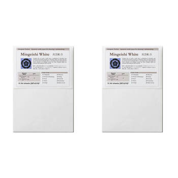 2x 12pc Awagami Mingeishi Multi-Purpose Creative Artist Paper A4 White
