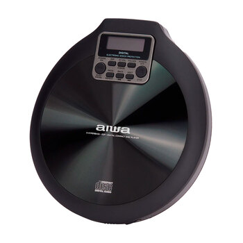 AIWA Portable AA Rechargeable Handheld CD Player Black