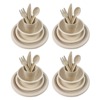 2x 168pc EcoSouLife Harvest Party  Plates, Bowls, Cups & Cutlery