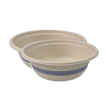 2x 60pc EcoSouLife Disposable Harvest Art Series Bowl 500ml - Blue