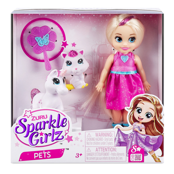 Zuru Sparkle Girlz 4.7" Fashion Doll Assorted w/Pets Kids Toy 3+