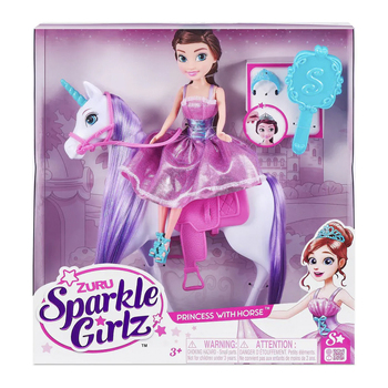 Zuru Sparkle Girlz 10" Princess Doll With Unicorn Playset 3y+