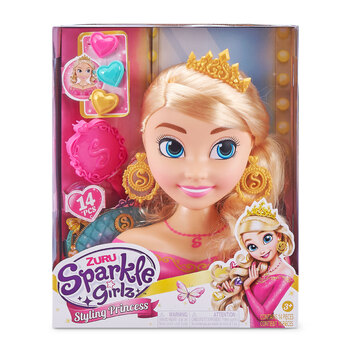 Zuru Sparkle Girlz Styling Princess Head w/ Accessories