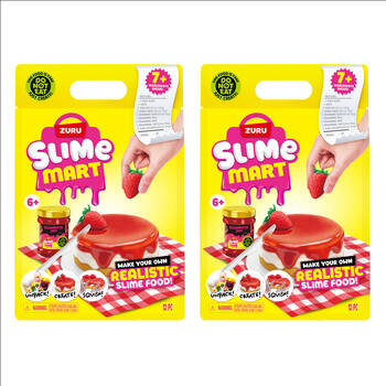 2PK Zuru Slime Mart Small Shopping Bag Series 1 - Strawberry Cheesecake Kids Clay