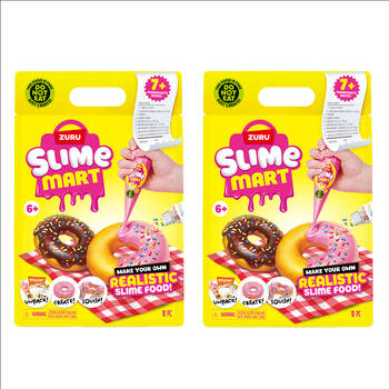 2PK Zuru Slime Mart - Small Shopping Bag Series 1 Donut Kids Modelling Clay