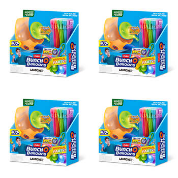 4PK Zuru Bunch O Balloons Launcher w/ 100 Water Balloons 3y+