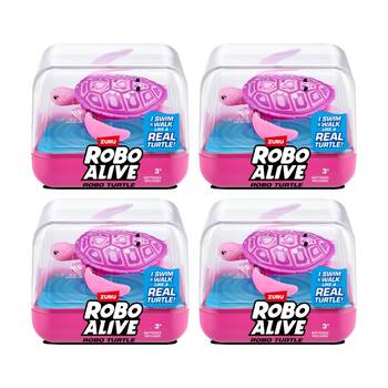 4PK Zuru Robo Alive Turtle Action Figure Kids/Children - 3y+ Assorted