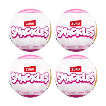 4PK Zuru Snackles Core 5In Capsule Wave 3 Soft Toy Plush Kids - 3y+ Assorted