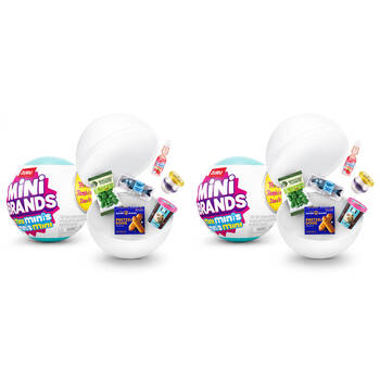 2PK Zuru Mini Brands Fill the Fridge Minis Display Pack Playset Kids/Children 8y+