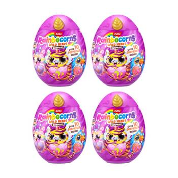 4PK Zuru Rainbocorns Sparkle Wild Heart Surprise Series 1 Toy - 3y+ Assorted