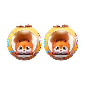 2PK Zuru Pet's Alive Scurry n Squirrel Soft Toy Plush Kids - 3y+ Assorted