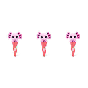 3PK Zuru Coco Cones Love Animal Plush Toy Assorted 3y+