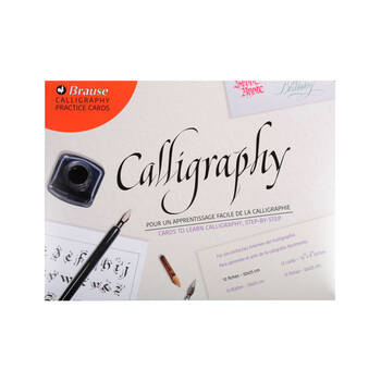 12pc Brause Calligraphy Lettering Tracing Paper Practice Cards 25x32cm