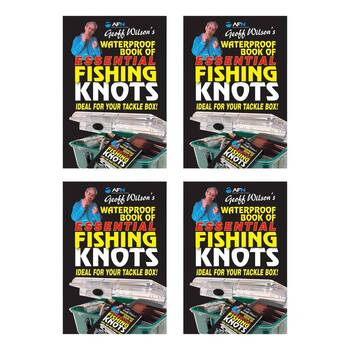 4PK AFN Geoff Wilsons Waterproof Book of Basic Fishing Knots 15x11cm