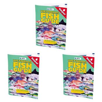 3PK AFN Victorian Waterproof Fish Guide 64-Pages 14.8x10.3cm
