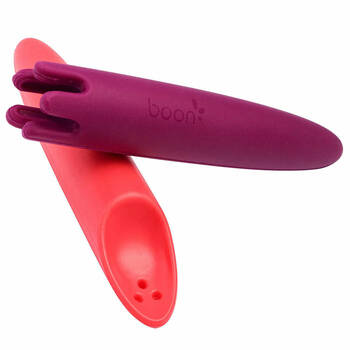 Boon JAB Silicone Utensils - Coral/Purple