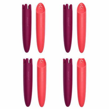 4PK Boon JAB Silicone Utensils - Coral/Purple