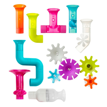 Boon Pipes & Tubes & Cogs Bath Toy Bundle 12m+