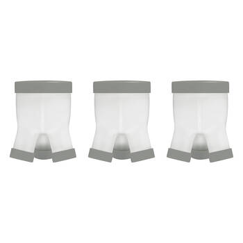 3PK Boon Tripod Baby Formula Dispenser/Storage Container Holds 3x Servings Grey