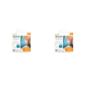 2PK Boon Trove Silicone Manual Breast Pump 88ml 11x11cm - White