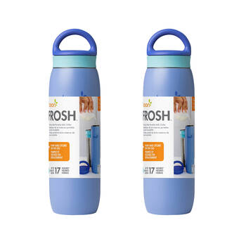 2PK Boon Frosh Stainless Steel Breast Milk Storage Flask/Container Blue 700ml