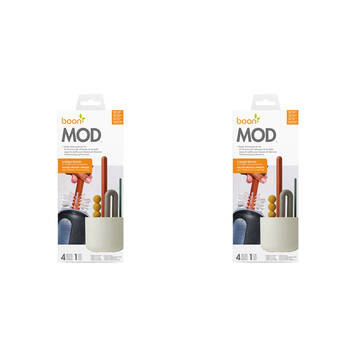 2x 4pc Boon Mod Baby Bottle Nylon Bristle Cleaning Brush Set