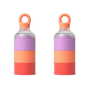 2PK Boon Triful Stainless Steel Insulated Baby Formula Container 8oz Pink