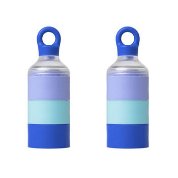 2PK Boon Triful Stainless Steel Insulated Baby Formula Container 8oz Blue