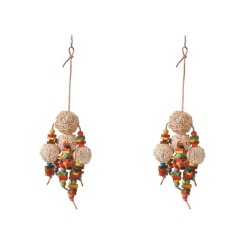 2x Nature Island Hanging Vineyard Heaven Bird Pet Fun Cage Toy