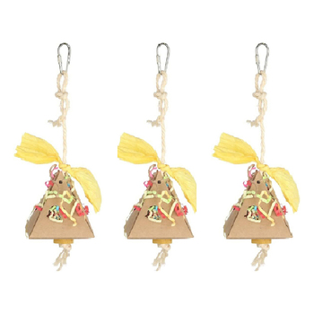 3x Nature Island Hanging Pyramid Favor Box Bird Pet Cage Toy Small