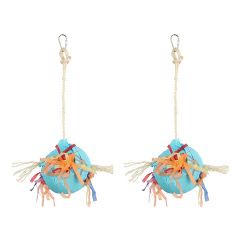 2x Nature Island Party Ball Pinata Bird Pet Interactive Cage Toy Single