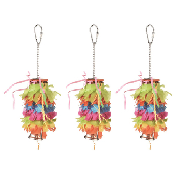 3x Nature Island Hanging Pinata Garland Bird Pet Cage Interactive Toy Small