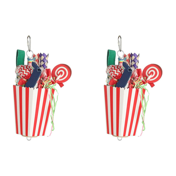 2x Nature Island Carnival Favor Box Bird Pet Fun Cage Toy