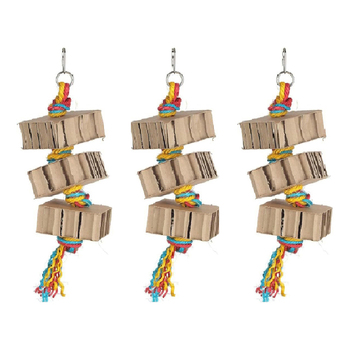 3x Nature Island 33x9cm Small Blocks n Knots Bird Pet Cage Toy