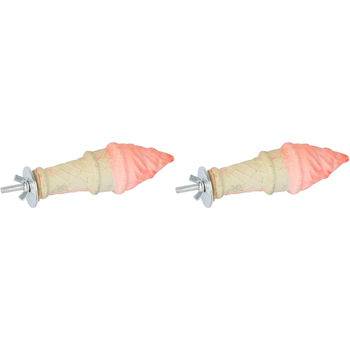 2x Nature Island Cinnamon Ice Cream Perch Bird Beaks/Claw Pet Cage Toy Small