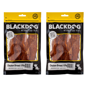 2PK Blackdog Naturally Good Treats 120g Chicken Breast Fillets