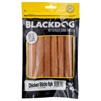 6pc Blackdog Naturally Good Treats Chicken Sticks
