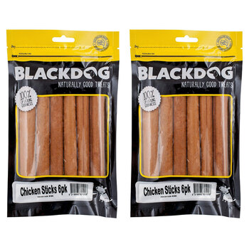 2x 6PK Blackdog Naturally Good Treats Chicken Sticks