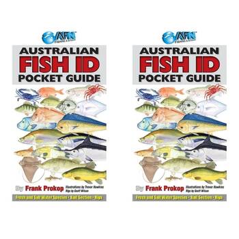 2PK AFN Australian Fish ID Pocket Guide Book 128-Pages 22x12cm
