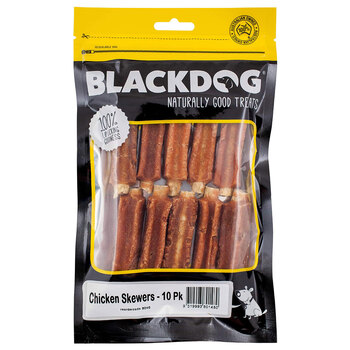 10pc Blackdog Naturally Good Treats Chicken Skewers
