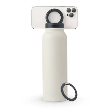 Ringo Insulated Water Drink Bottle w/ Magnetic Phone Mount 950ml Ivory